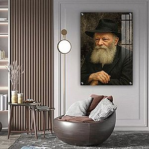 379– ציור של הרבי מליובאוויטש על קנבס או זכוכית 379– ציור של הרבי מליובאוויטש על קנבס או זכוכית