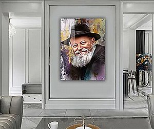 588– ציור של הרבי מליובאוויטש על קנבס או זכוכית 588– ציור של הרבי מליובאוויטש על קנבס או זכוכית