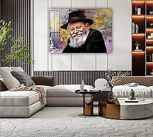 692– ציור של הרבי מליובאוויטש על קנבס או זכוכית 692– ציור של הרבי מליובאוויטש על קנבס או זכוכית