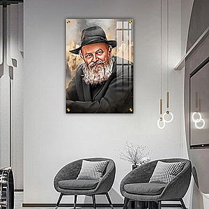 699– ציור של הרבי מליובאוויטש עם מזמור לתודה על קנבס או זכוכית 699– ציור של הרבי מליובאוויטש עם מזמור לתודה על קנבס או זכוכית