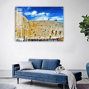 8522– ציור מלבני של הכותל על קנבס או זכוכית 8522– ציור מלבני של הכותל על קנבס או זכוכית